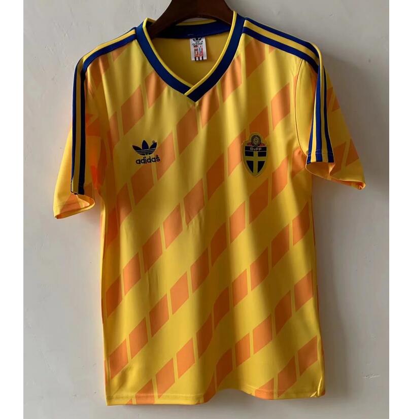 1988 Sweden Retro Home Kit Soccer Jersey